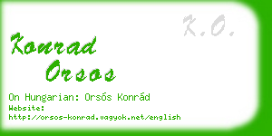 konrad orsos business card