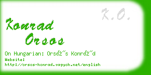 konrad orsos business card